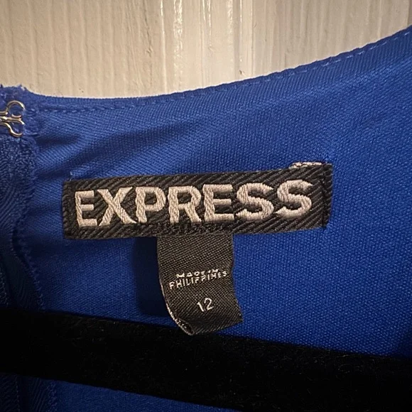 Express Women's Blue Cutout Dress - Picture 3 of 3